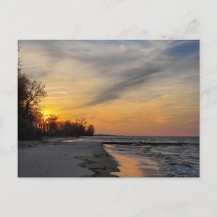 Carte Postale Coucher du soleil, lac Érié, Ohio