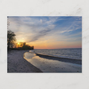 Carte Postale Coucher du soleil, lac Érié, Ohio