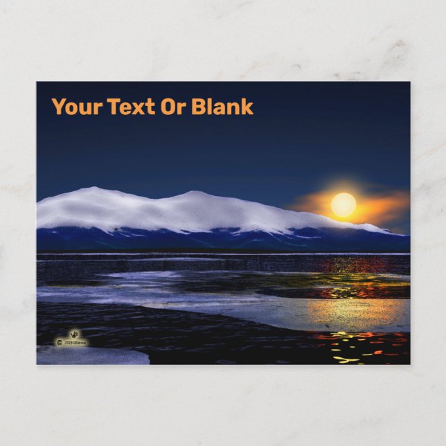 Carte Postale Coucher Du Soleil Sur La Glace (Devant)