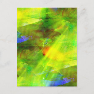 Carte Postale couleur abstrait transparent arrière - plan vert, 