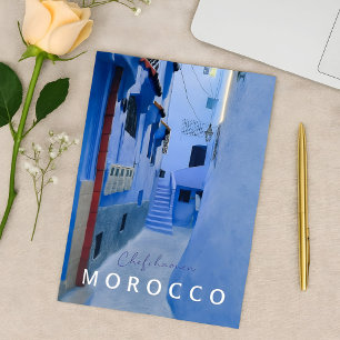 Carte Postale Couleur bleu Chefchaouen Maroc Médina