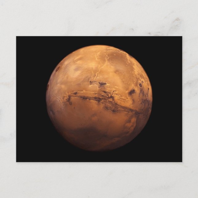 Carte Postale Couleur complète de l'espace de la planète Mars (Devant)