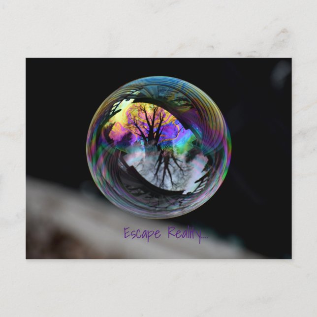 Carte Postale Couleur contre bulle noire/blanche (Devant)