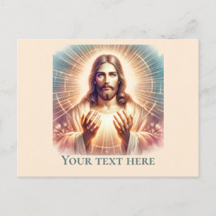 Carte Postale Couleur d'aquarelle des mains de Jésus