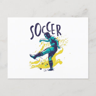 Carte Postale Couleur de hachage de football