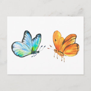 Carte Postale Couleur de soleil et papillons océaniques