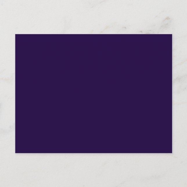 Carte Postale Couleur de tendance personnalisée en violet profon (Devant)