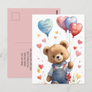 Carte Postale Couleur d'eau douce personnalisée Jour des Valenti