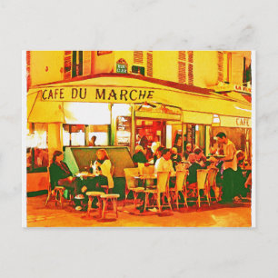Carte Postale Couleur d'eau du café Paris