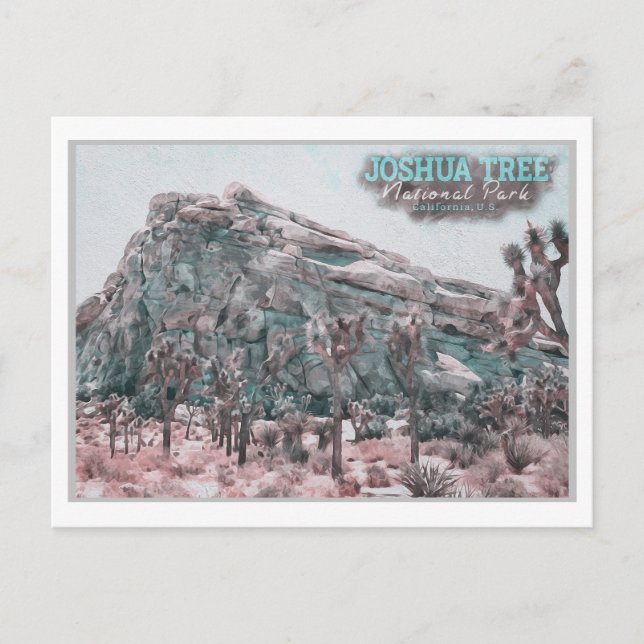 CARTE POSTALE COULEUR D'EAU JOSHUA TREE - CALIFORNIE ÉTATS-UNIS (Devant)