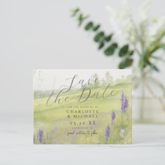 Carte Postale Couleur d'eau romantique paysage enregistrer la da
