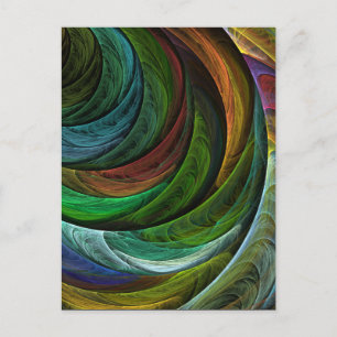 Carte Postale Couleur Gloire Moderne Art Abstrait Motif Élégant
