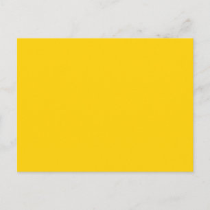 Carte Postale Couleur jaune canari. Arrière - plan personnalisab