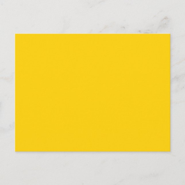 Carte Postale Couleur jaune canari. Arrière - plan personnalisab (Devant)
