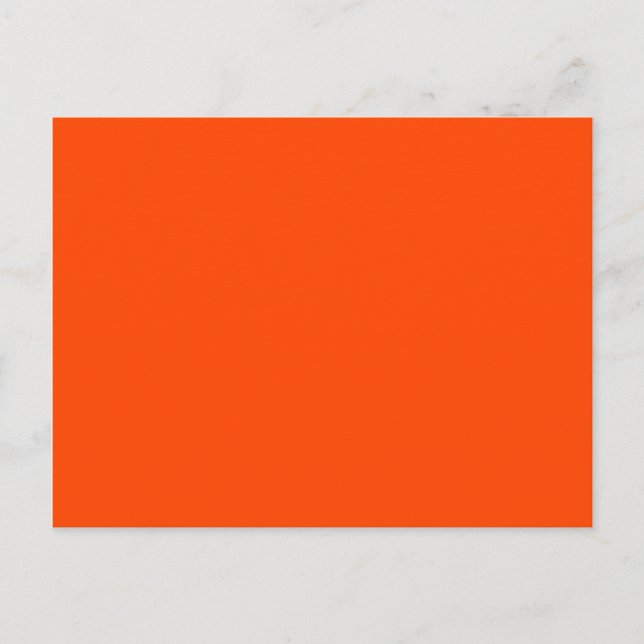 Carte Postale couleur orange rouge (Devant)