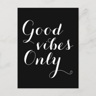 Carte Postale Couleur personnalisable Good Vibes uniquement Moti