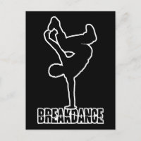 Carte postale couleur personnalisée Breakdance