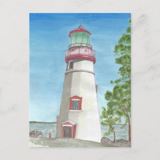 Carte postale couleur phare
