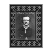 Couleur/Texte Edgar Allen Poe Bordure Vintage