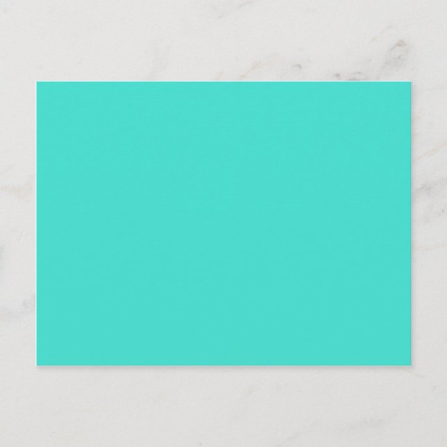 Carte Postale couleur turquoise (Devant)