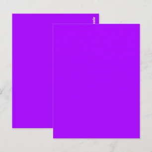 Carte Postale Couleur Uni Violet Psychédélique Électrique