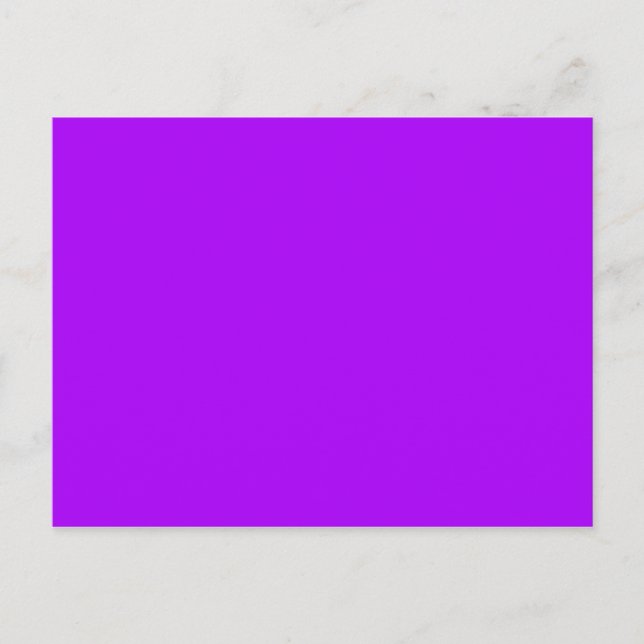 Carte Postale Couleur violet Fuchsia Neon violet brillant unique (Devant)