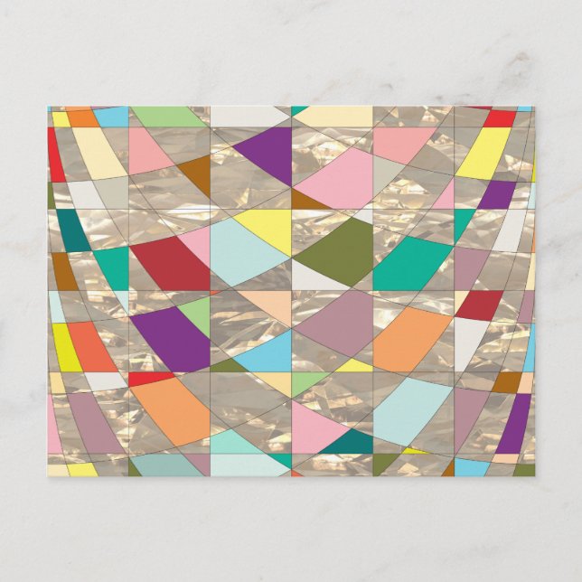 Carte Postale Couleurs Abstraites or (Devant)