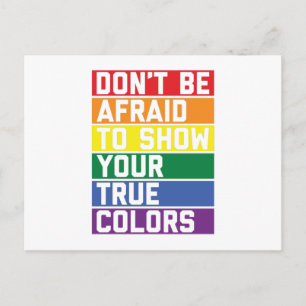 Carte Postale Couleurs arc-en-ciel LGBTQ   Idée cadeau mois fier