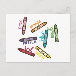 Carte Postale Couleurs Crayon