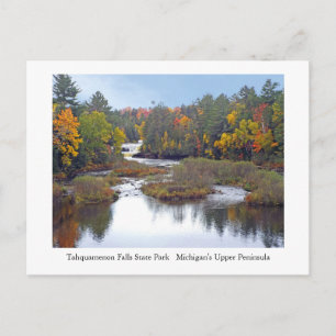 CARTE POSTALE COULEURS D'AUTOMNE AU PARC D'ÉTAT DE TAHQUAMENON F