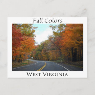 Carte Postale Couleurs d'automne en Virginie-Occidentale