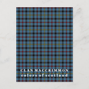 Carte Postale Couleurs de l'Ecosse Clan MacCrimmon Tartan