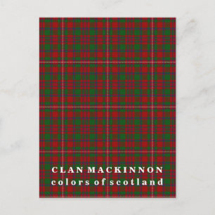 Carte Postale Couleurs de l'Écosse Clan MacKinnon Tartan
