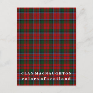 Carte Postale Couleurs de l'Écosse Clan MacNaughton Tartan