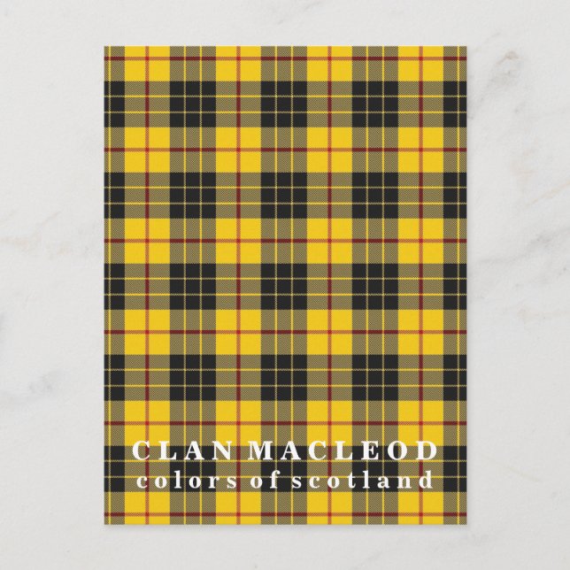 Carte Postale Couleurs d'Ecosse Clan MacLeod de Lewis Tartan (Devant)