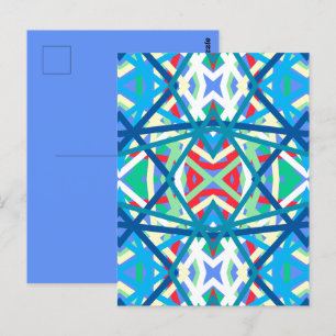 Carte Postale Couleurs d'harmonie équilibrée du bleuet Lignes ab