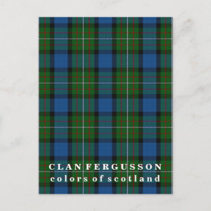 Carte Postale Couleurs du clan écossais Fergusson Tartan