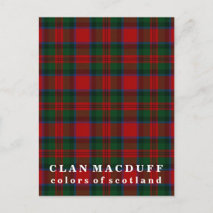 Carte Postale Couleurs du clan écossais MacDuff Tartan