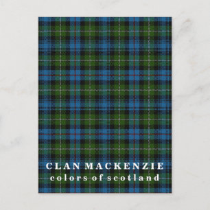 Carte Postale Couleurs du clan écossais MacKenzie Tartan