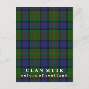 Carte Postale Couleurs du clan écossais Muir Tartan