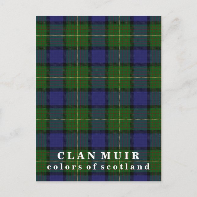 Carte Postale Couleurs du clan écossais Muir Tartan (Devant)