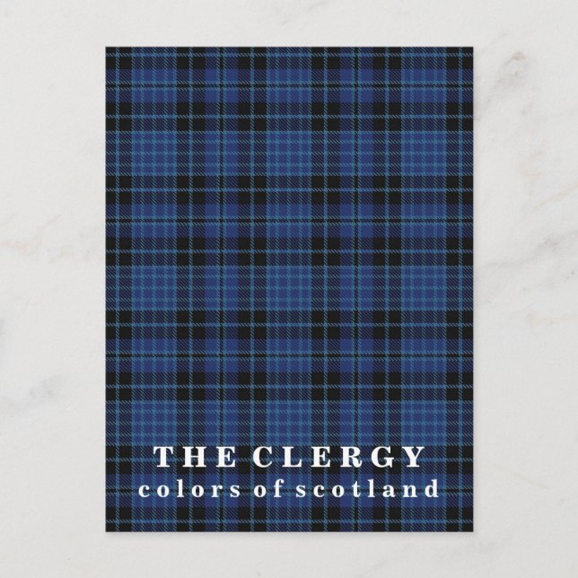 Carte Postale Couleurs du clergé écossais Tartan (Devant)