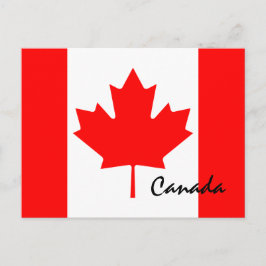 Carte Postale Couleurs du drapeau Feuille d'érable du Canada