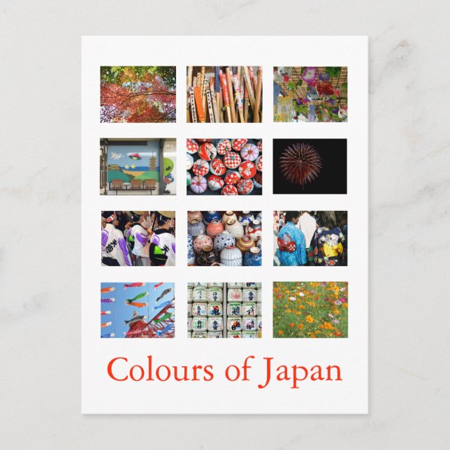 Carte Postale Couleurs du Japon (coloré) (Devant)