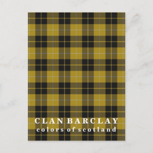 Carte Postale Couleurs écossaises Clan Barclay Tartan