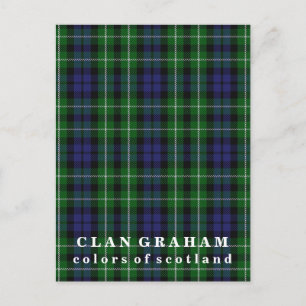 Carte Postale Couleurs écossaises Clan Graham Tartan