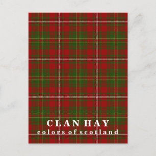 Carte Postale Couleurs écossaises Clan Hay Tartan