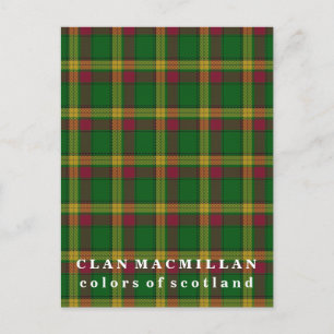 Carte Postale Couleurs écossaises Clan MacMillan Tartan