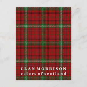 Carte Postale Couleurs écossaises Clan Morrison Tartan
