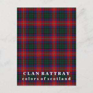 Carte Postale Couleurs écossaises Clan Rattray Tartan